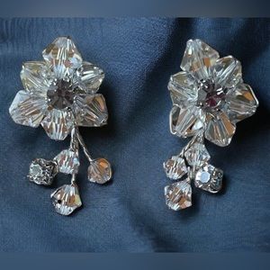 Crystal Flower Stud Earrings